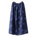 Linen Navy Blue Female Dots Skirt